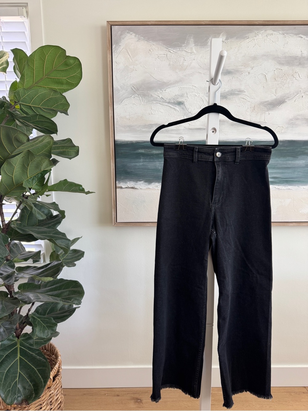 High highrise billabong stretch wide leg jeans